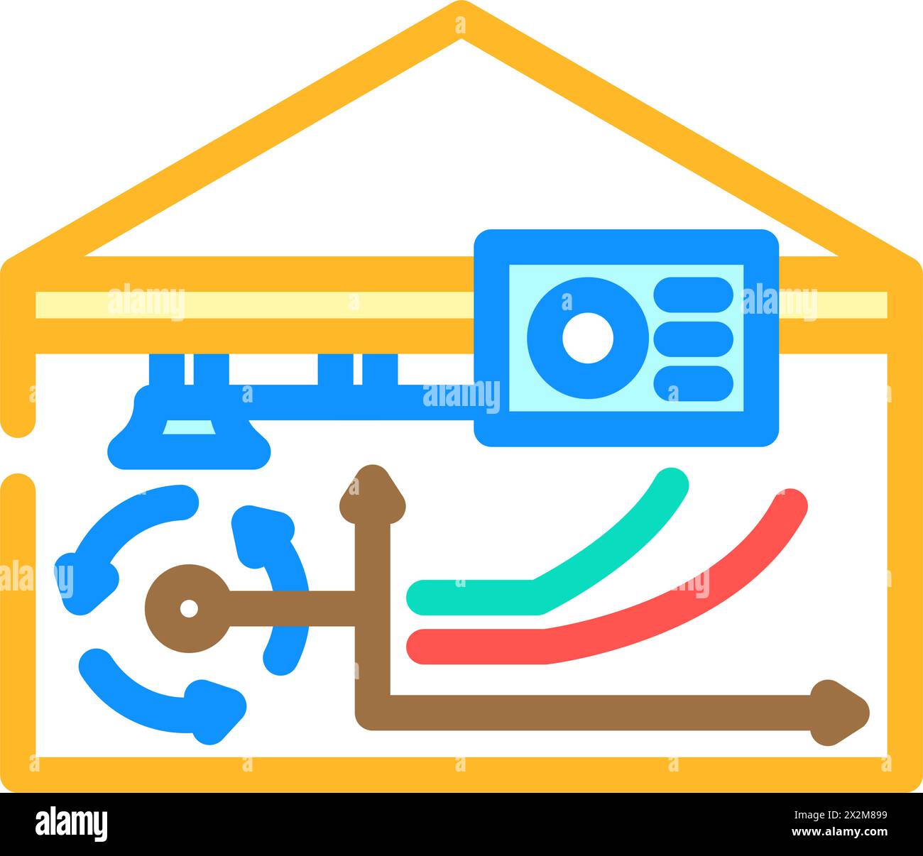 ventilation rate color icon vector illustration Stock Vector Image ...