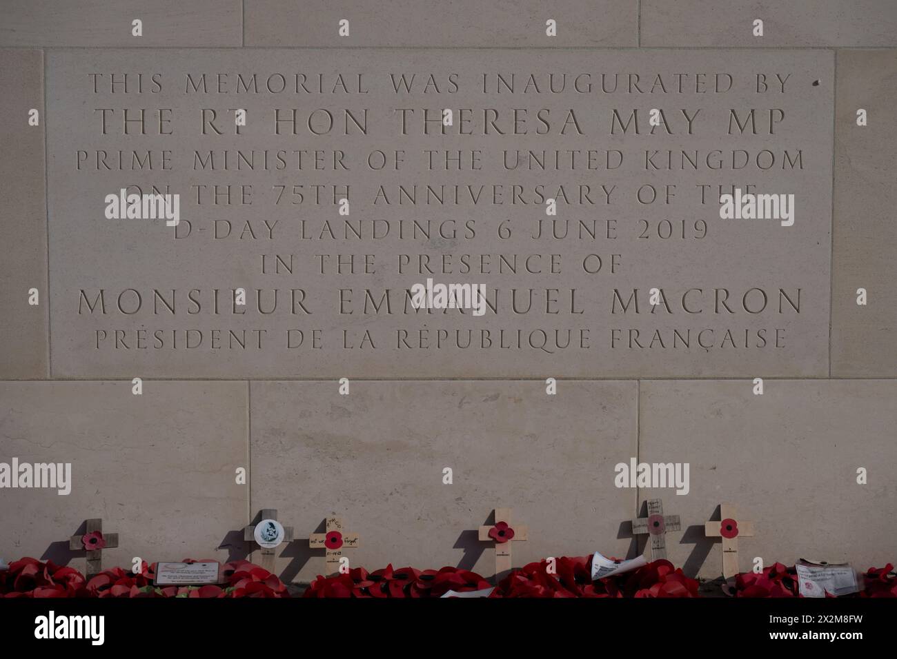 British Normandy Memorial Stock Photo