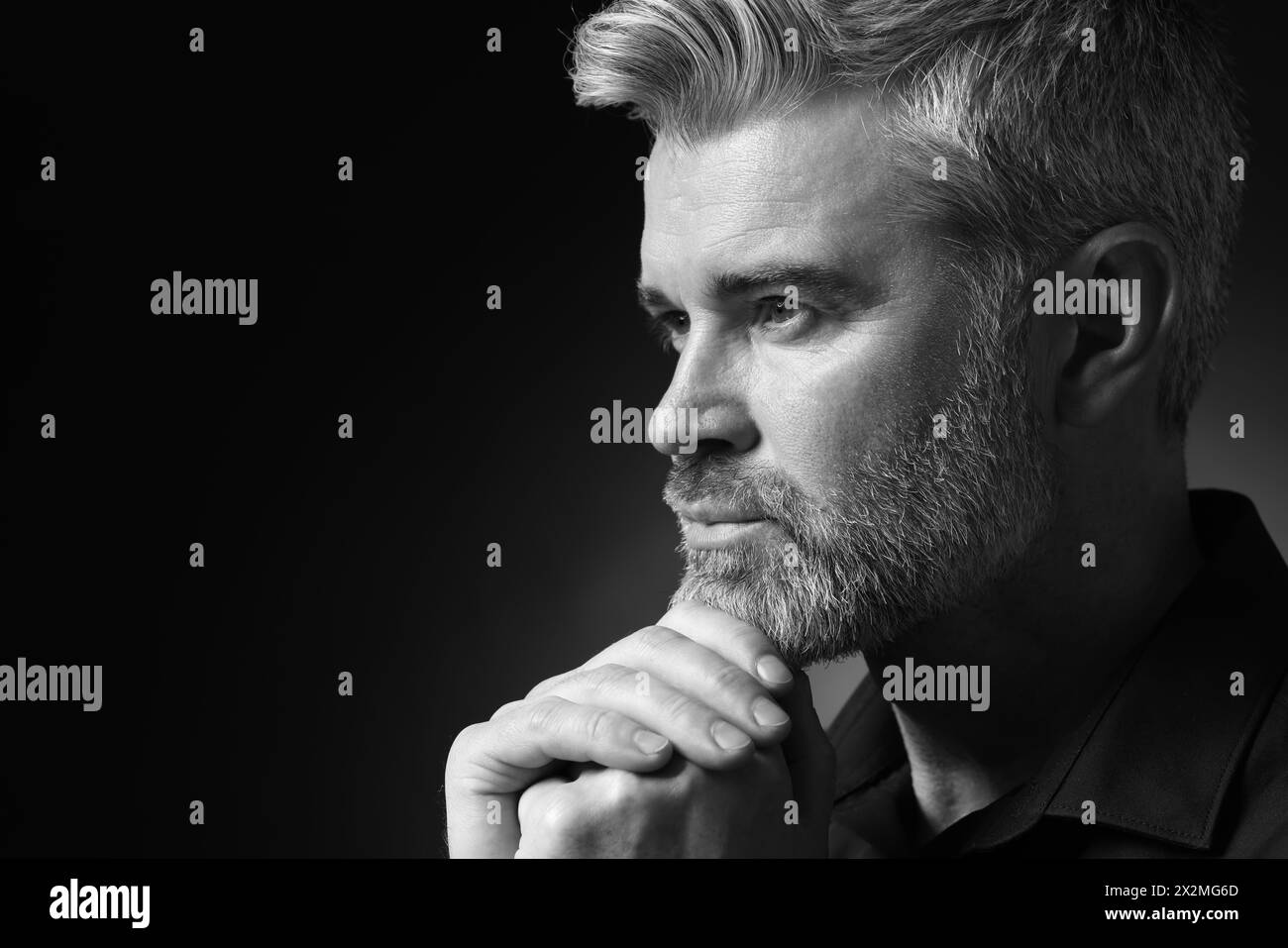Stylish mature model posing Black and White Stock Photos & Images - Alamy