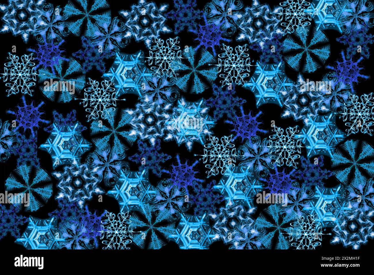 snow flakes background with the blue color Stock Photo - Alamy