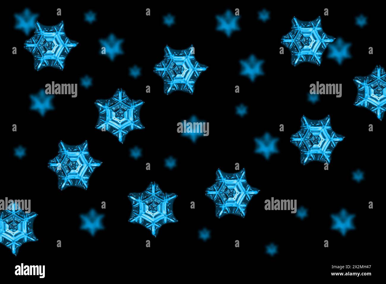 snow flakes background with the blue color Stock Photo - Alamy