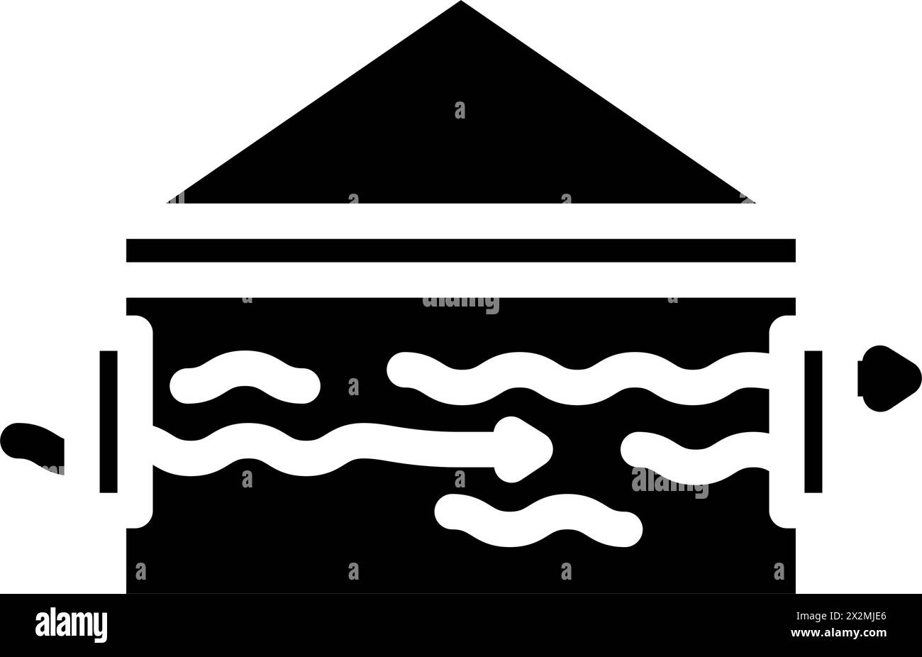 natural ventilation glyph icon vector illustration Stock Vector Image ...