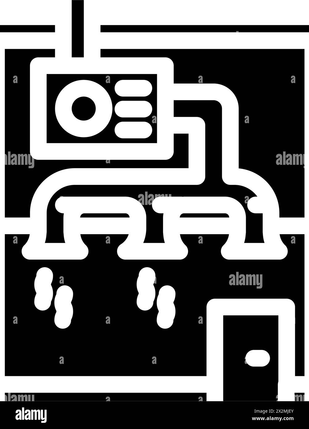 air exchange ventilation glyph icon vector illustration Stock Vector ...