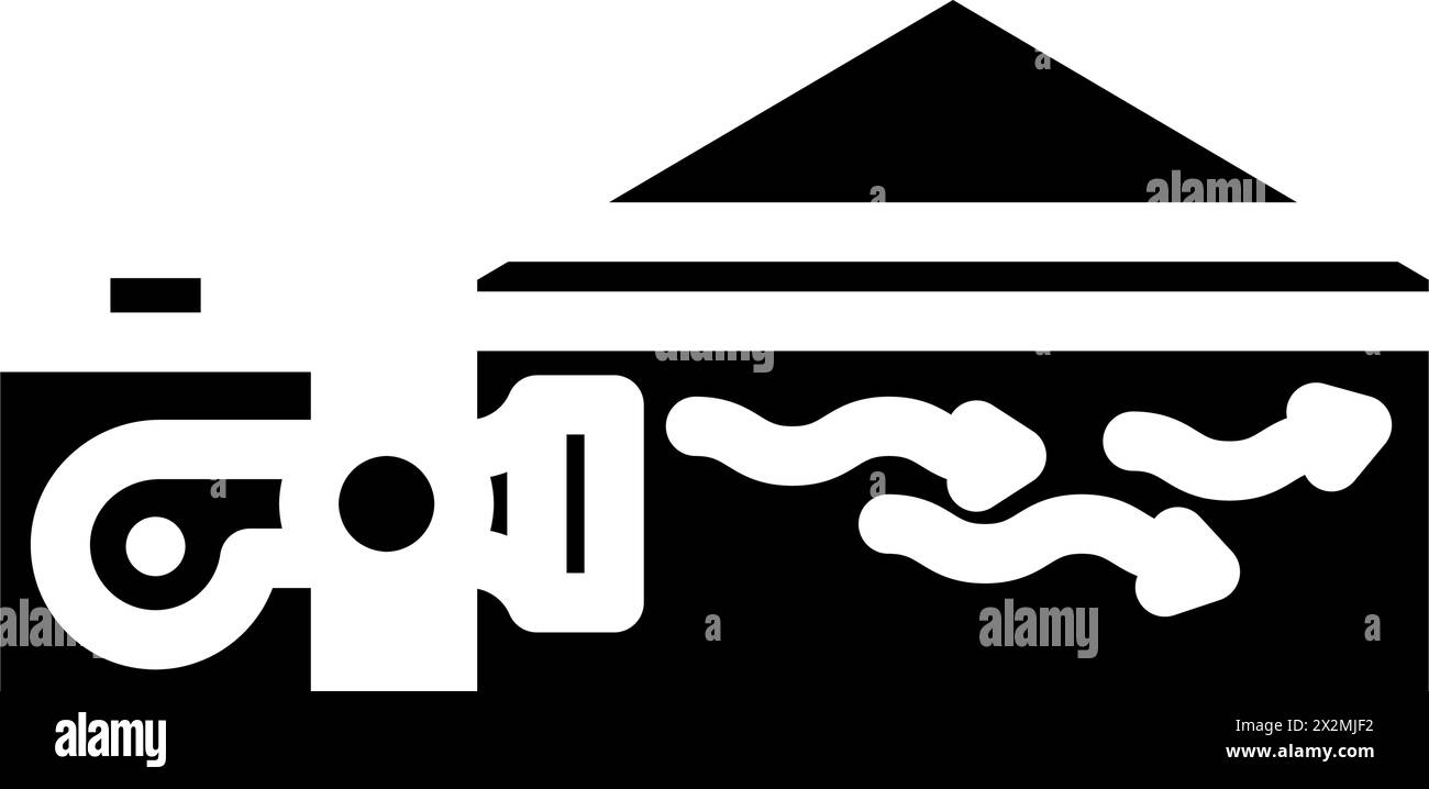 supply air ventilation glyph icon vector illustration Stock Vector ...