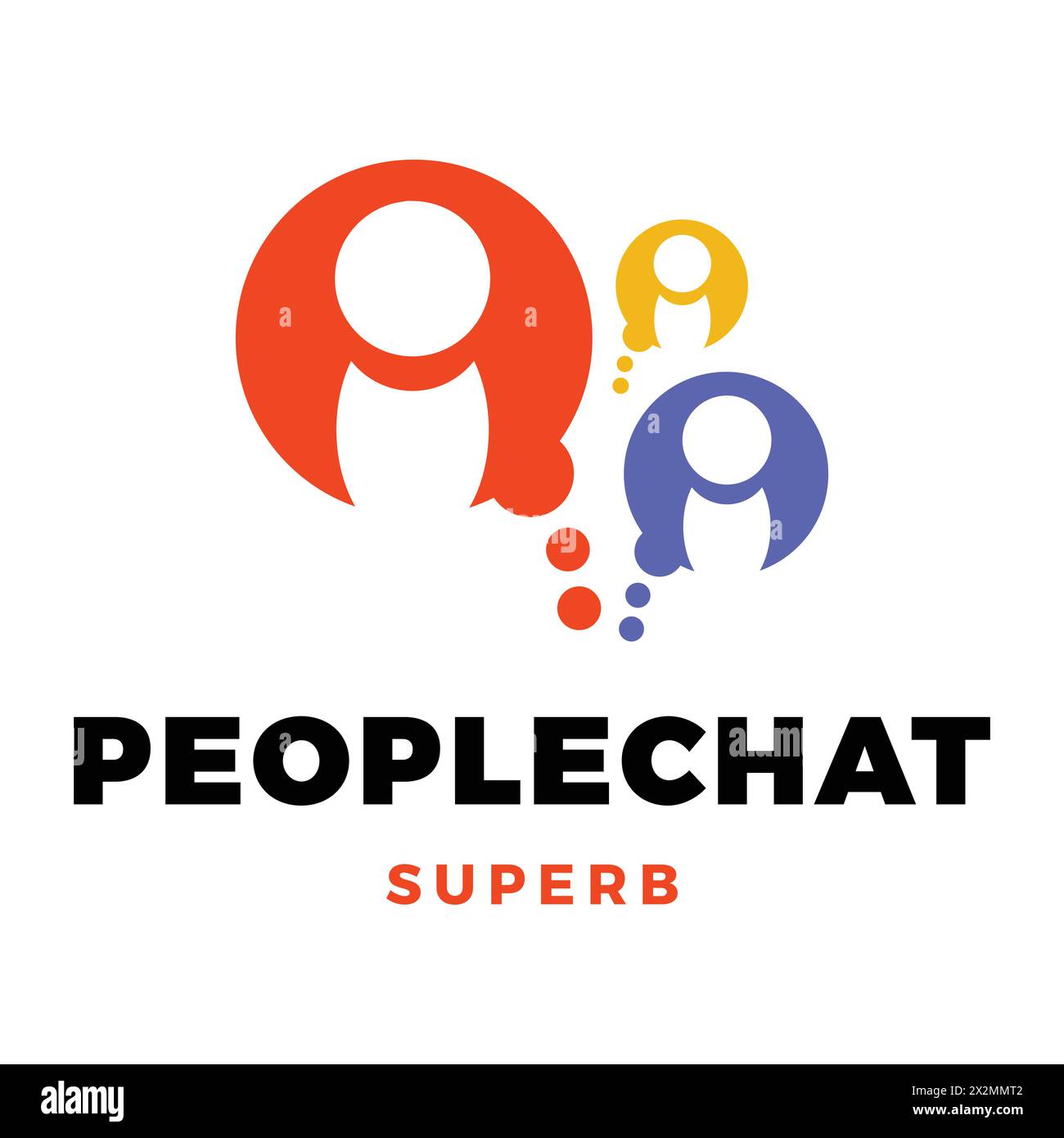 Group People Chat Icon Logo Design Template Stock Vector