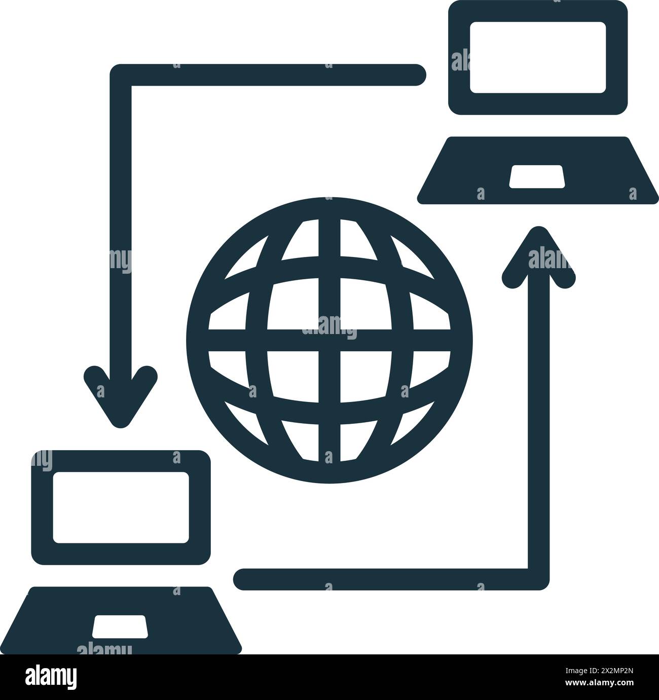 Remote Access icon. Monochrome simple Remote Work icon for templates ...