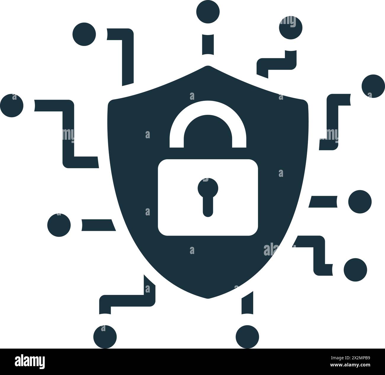 Cybersecurity icon. Monochrome simple Remote Work icon for templates ...