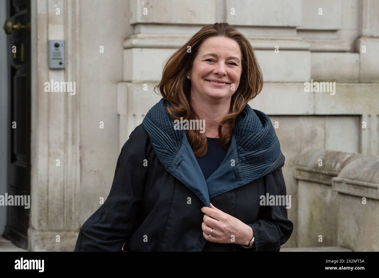 London, England, UK. 23rd Apr, 2024. UK Education Secretary GILLIAN KEEGAN is seen leaving the Cabinet Office building. (Credit Image: © Thomas Krych/ZUMA Press Wire) EDITORIAL USAGE ONLY! Not for Commercial USAGE! Credit: ZUMA Press, Inc./Alamy Live News Stock Photo