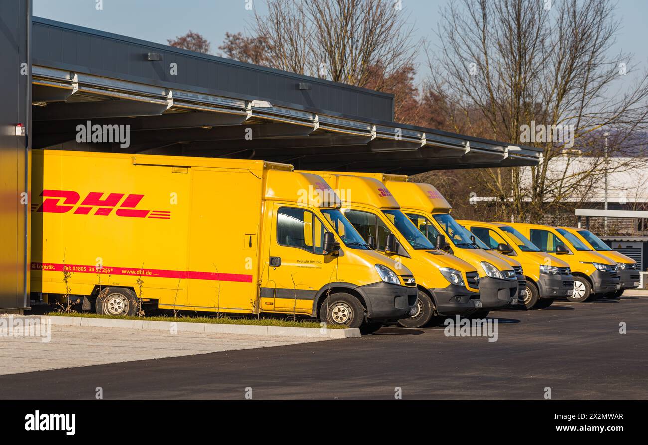 Das Briefzentrum der Deutschen Post in Laufenburg in Süddeutschland. (Laufenburg, Deutschland, 13.02.2022) Stock Photo