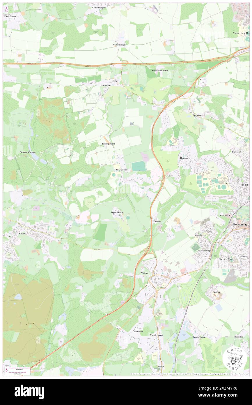 Shackleford, Surrey, GB, United Kingdom, England, N 51 12' 5'', S 0 39' 57'', map, Cartascapes