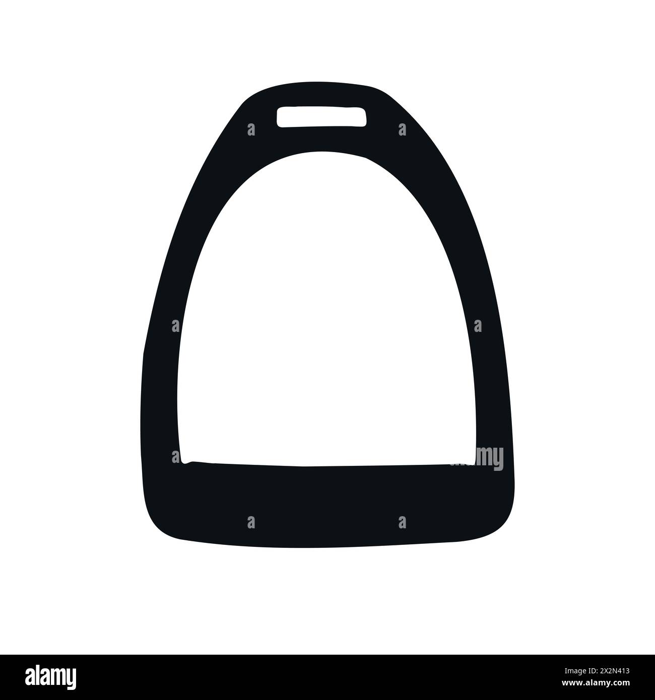 Stirrup Vector Vector hand drawn horse riding stirrup silhouette isolated on white ...
