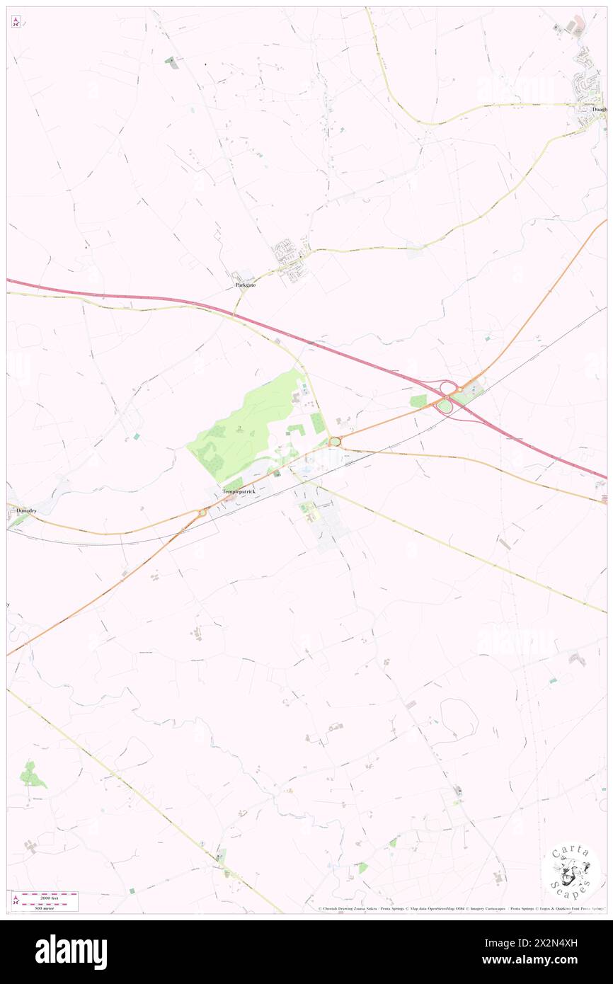 Templeton, Antrim and Newtownabbey, GB, United Kingdom, Northern Ireland, N 54 42' 13'', S 6 5' 31'', map, Cartascapes Map published in 2024. Explore Cartascapes, a map revealing Earth's diverse landscapes, cultures, and ecosystems. Journey through time and space, discovering the interconnectedness of our planet's past, present, and future. Stock Photo