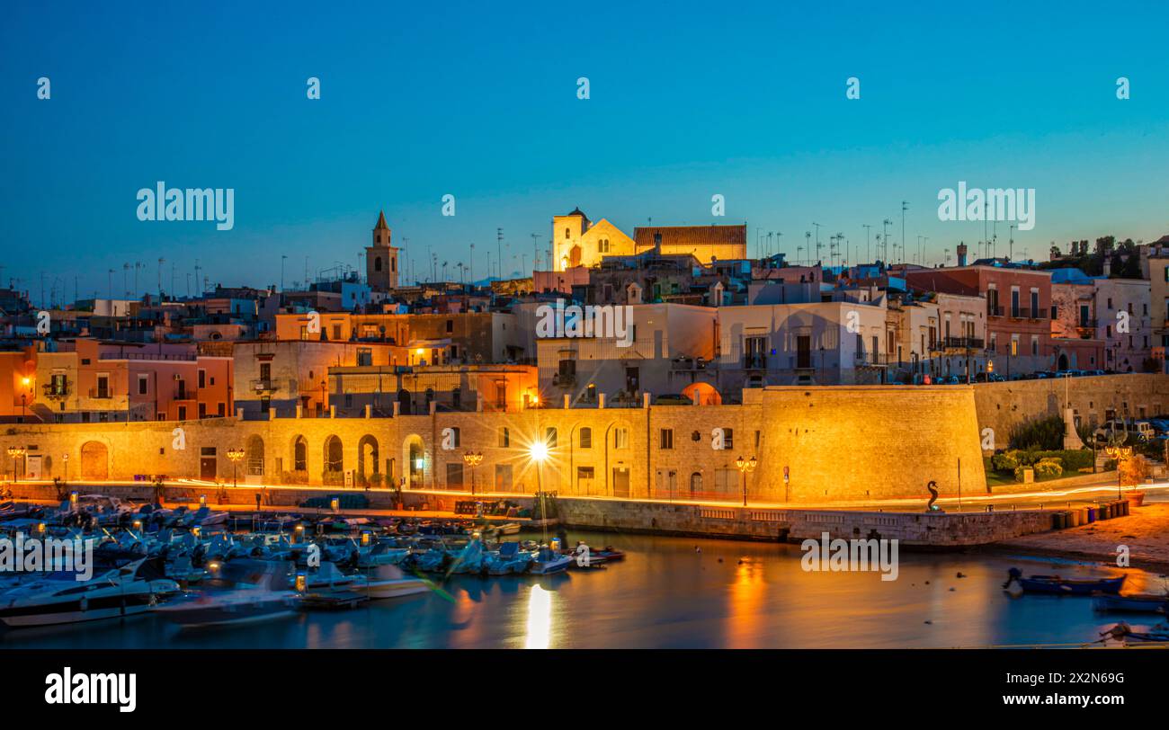 Panoramic View Of Bisceglie Old Town And Seafront In Puglia Stock Photo Panoramic View Of Bisceglie Old Town And Seafront In Puglia Stock Photo