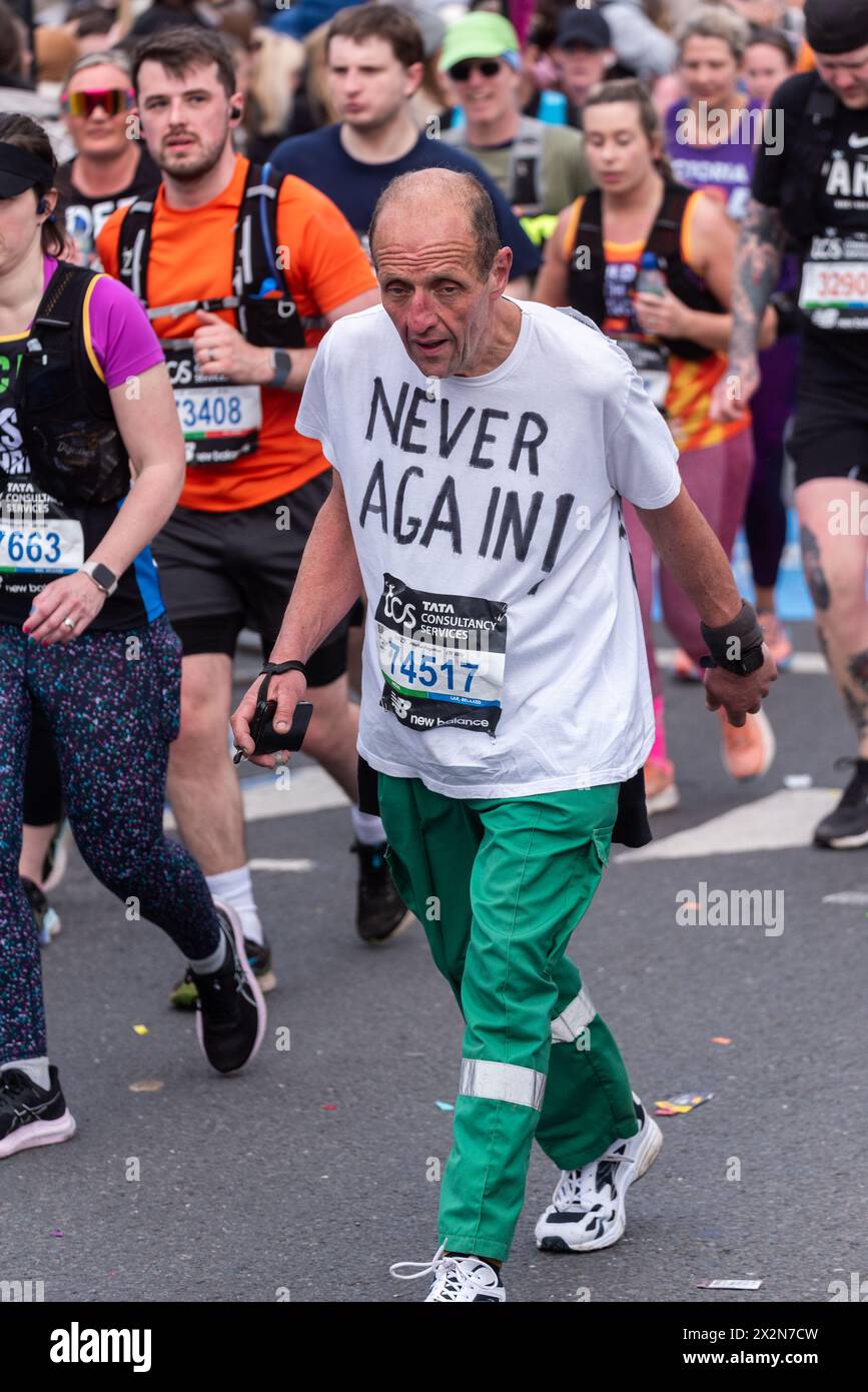 Man, Paul Enville, participating in the TCS London Marathon 2024