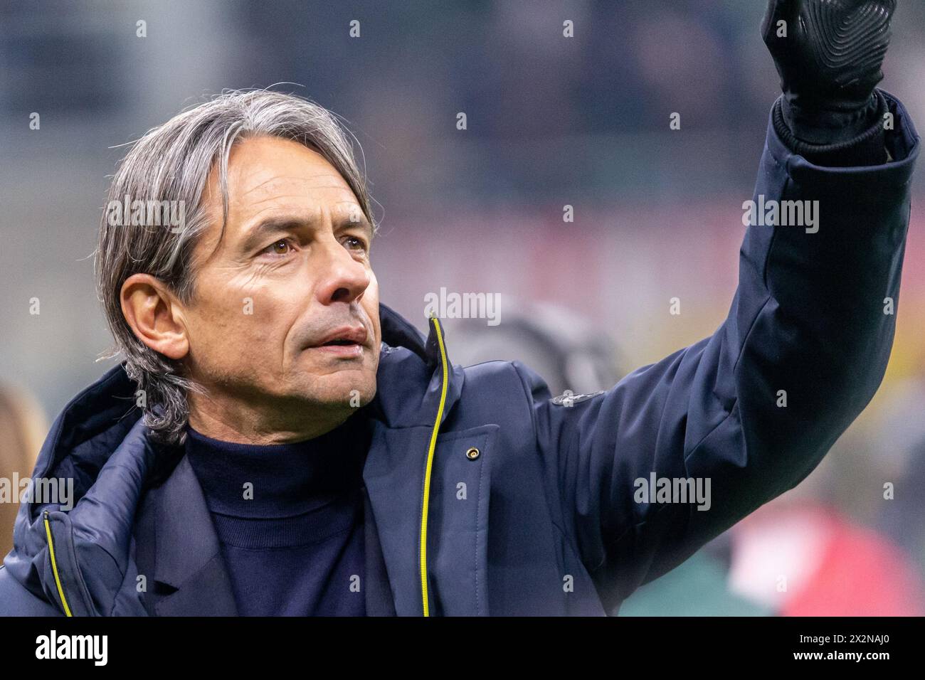 Milan, Italy - april 22 2024 - Milan-Inter serie A - filippo inzaghi Credit: Kines Milano/Alamy Live News Stock Photo