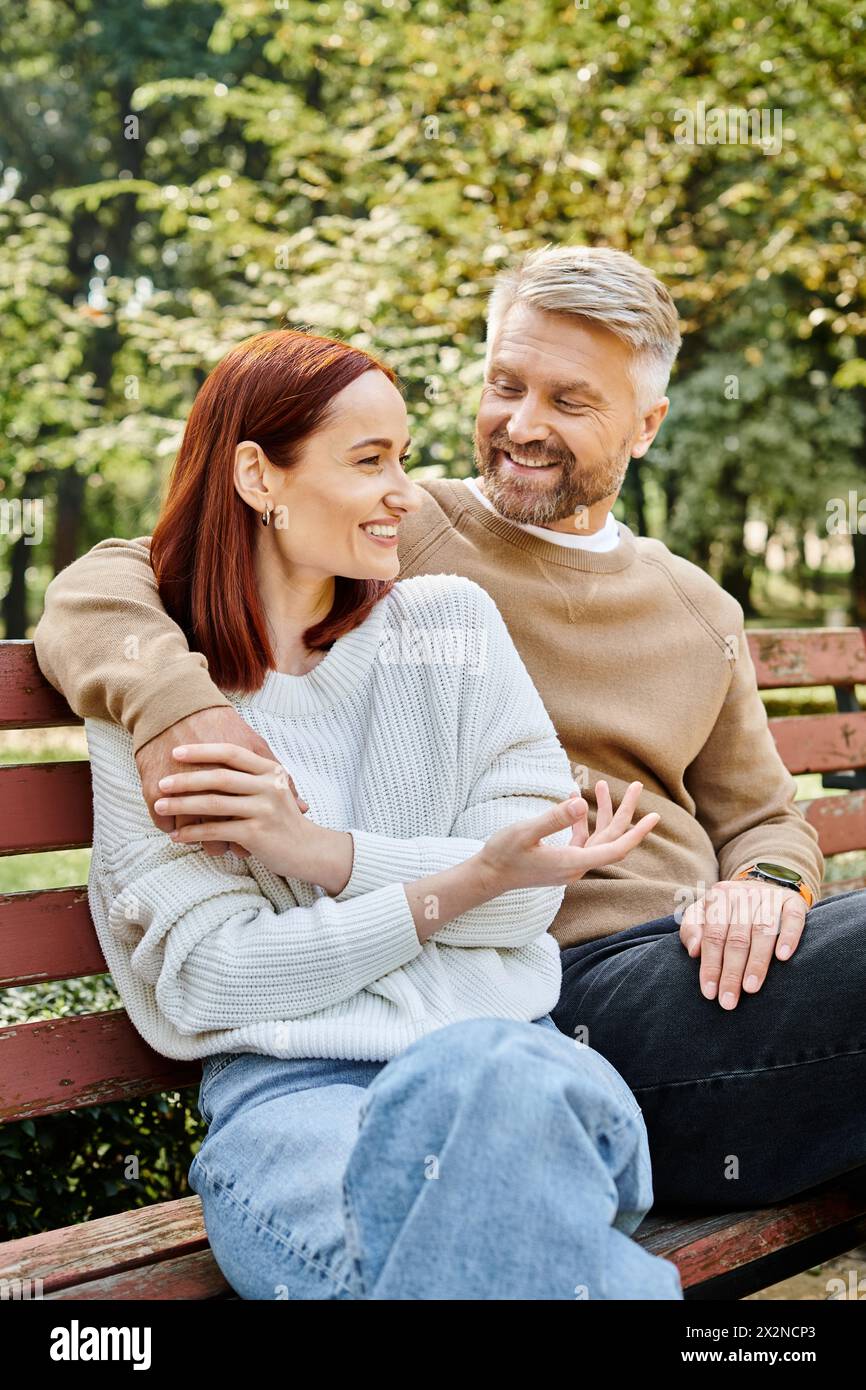 Man woman sit peacefully hi-res stock photography and images - Alamy
