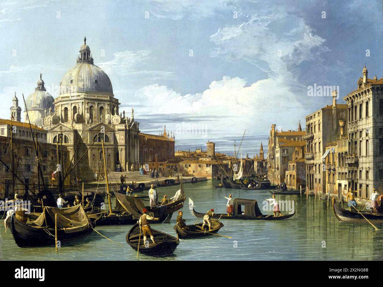 Canaletto, Entrance to the Grand Canal, Venice (c. 1730), 49.5 × 73.7 cm. Stock Photo