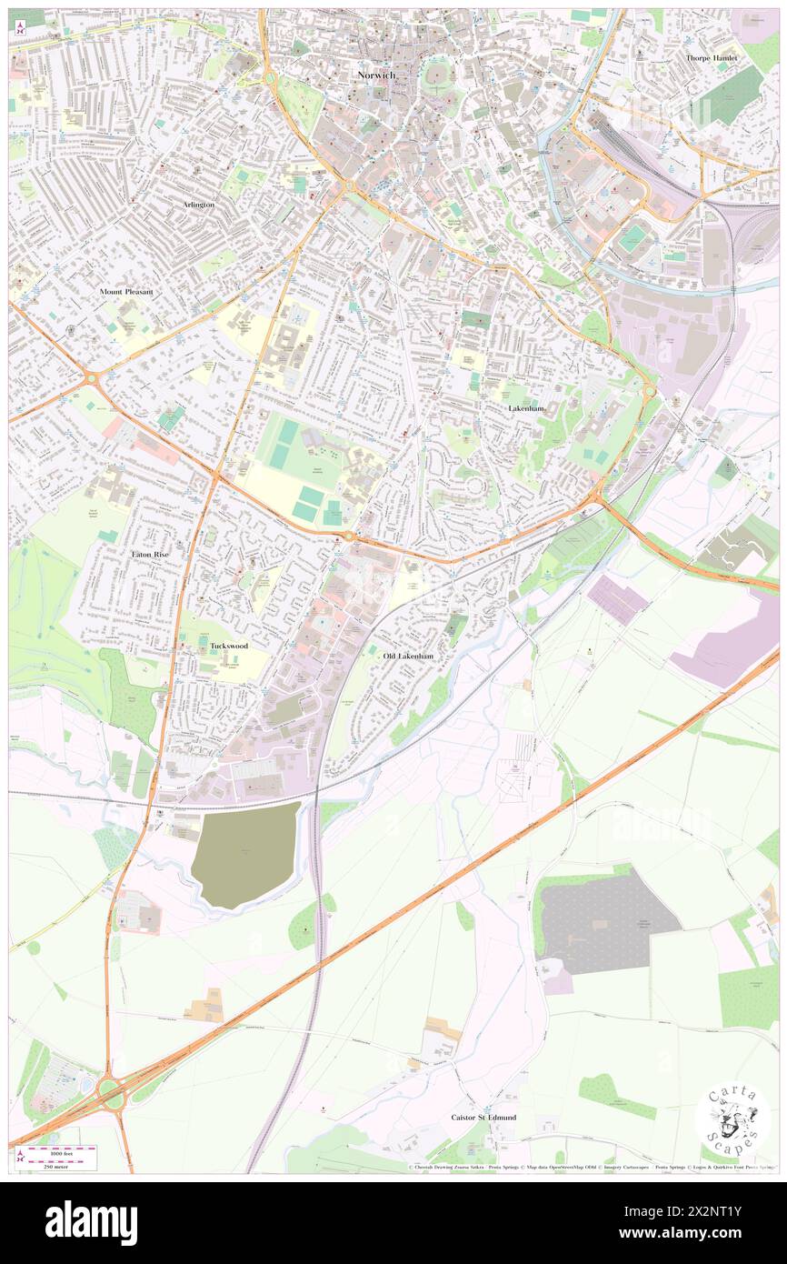 Lakenham, Norfolk, GB, United Kingdom, England, N 52 37' 6'', N 1 17' 55'', map, Cartascapes Map published in 2024. Explore Cartascapes, a map revealing Earth's diverse landscapes, cultures, and ecosystems. Journey through time and space, discovering the interconnectedness of our planet's past, present, and future. Stock Photo