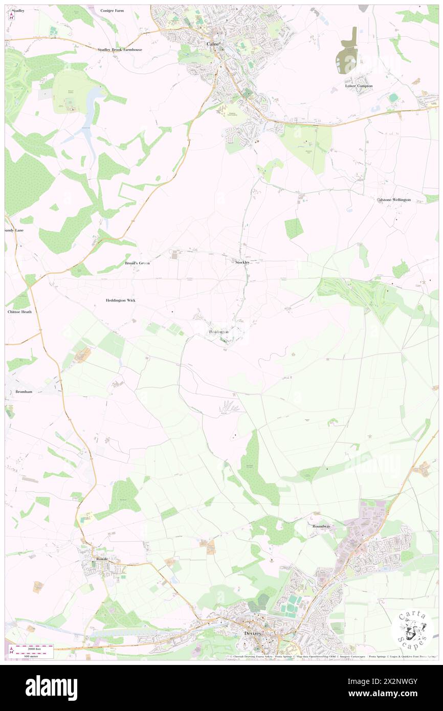 Heddington, Wiltshire, GB, United Kingdom, England, N 51 23' 46'', S 2 0' 10'', map, Cartascapes Map published in 2024. Explore Cartascapes, a map revealing Earth's diverse landscapes, cultures, and ecosystems. Journey through time and space, discovering the interconnectedness of our planet's past, present, and future. Stock Photo