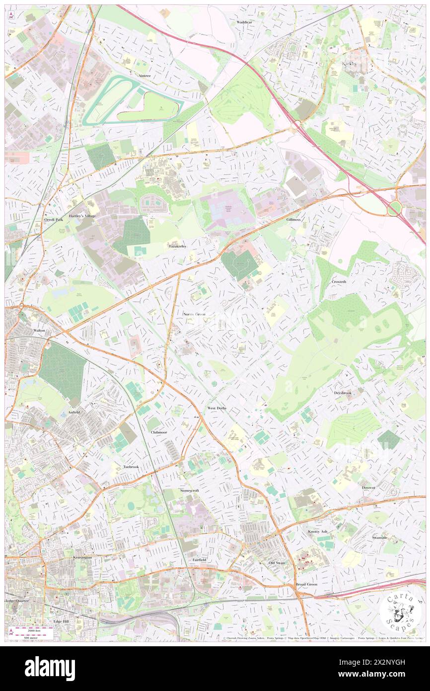 Norris Green, Liverpool, GB, United Kingdom, England, N 53 26' 42'', S 2 55' 14'', map, Cartascapes Map published in 2024. Explore Cartascapes, a map revealing Earth's diverse landscapes, cultures, and ecosystems. Journey through time and space, discovering the interconnectedness of our planet's past, present, and future. Stock Photo
