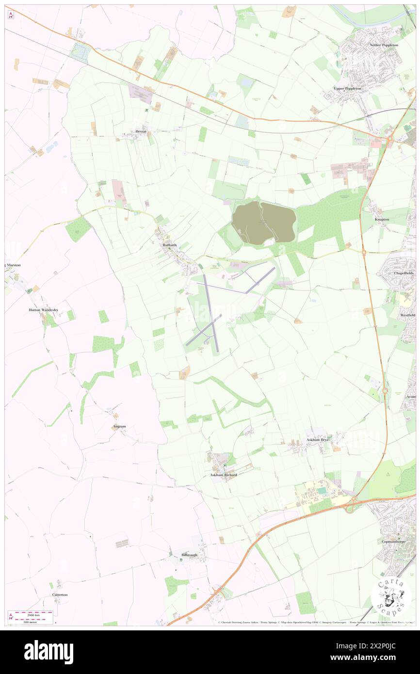 York Rufforth, City of York, GB, United Kingdom, England, N 53 56' 49'', S 1 11' 14'', map, Cartascapes Map published in 2024. Explore Cartascapes, a map revealing Earth's diverse landscapes, cultures, and ecosystems. Journey through time and space, discovering the interconnectedness of our planet's past, present, and future. Stock Photo