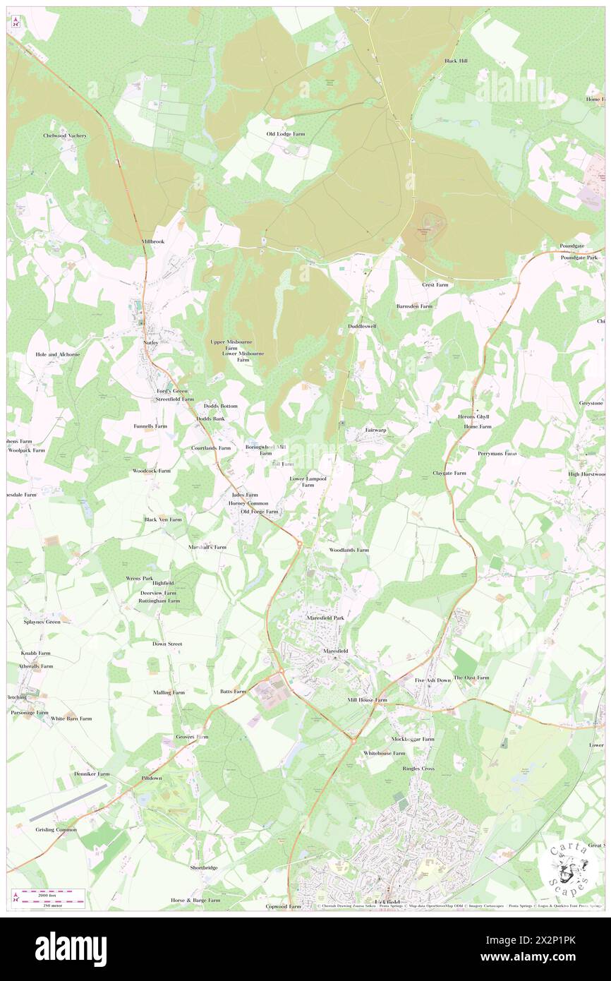 Ashdown Map Map of ashdown forest hi-res stock photography and images - Alamy