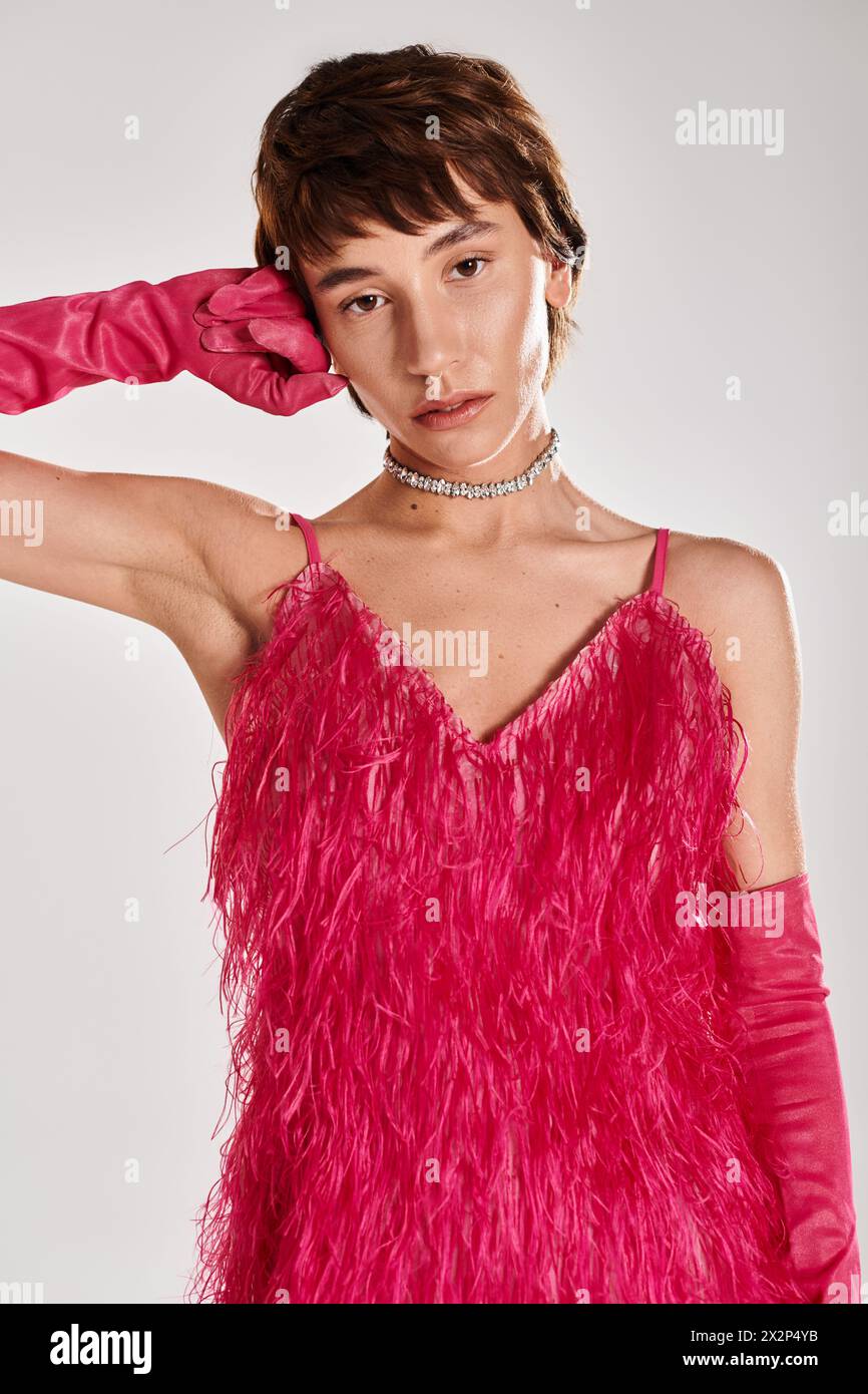 Fashionable woman poses unique hi-res stock photography and images - Alamy