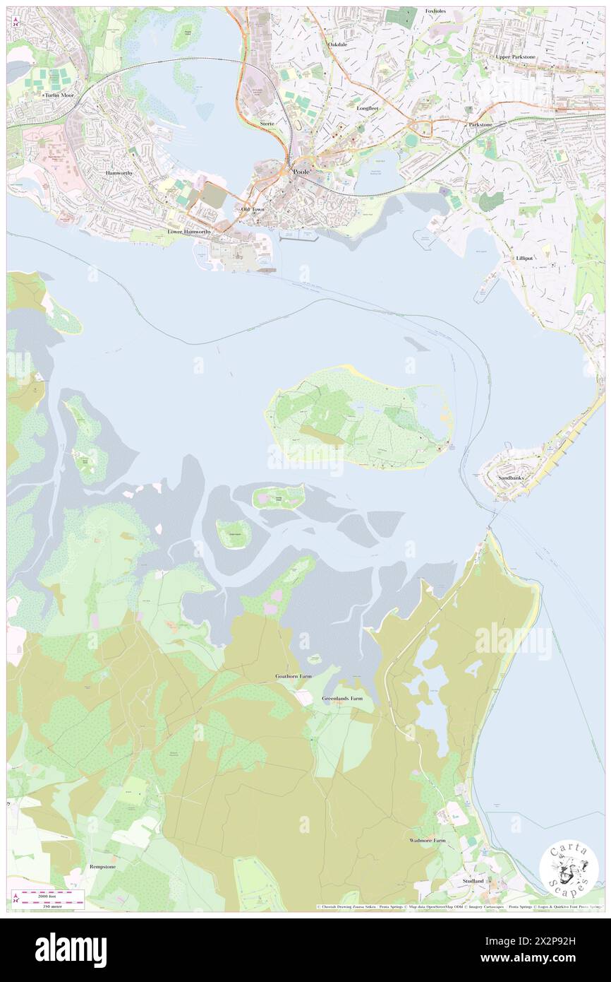 Brownsea Island Scout camp, Dorset, GB, United Kingdom, England, N 50 41' 14'', S 1 58' 50'', map, Cartascapes Map published in 2024. Explore Cartascapes, a map revealing Earth's diverse landscapes, cultures, and ecosystems. Journey through time and space, discovering the interconnectedness of our planet's past, present, and future. Stock Photo