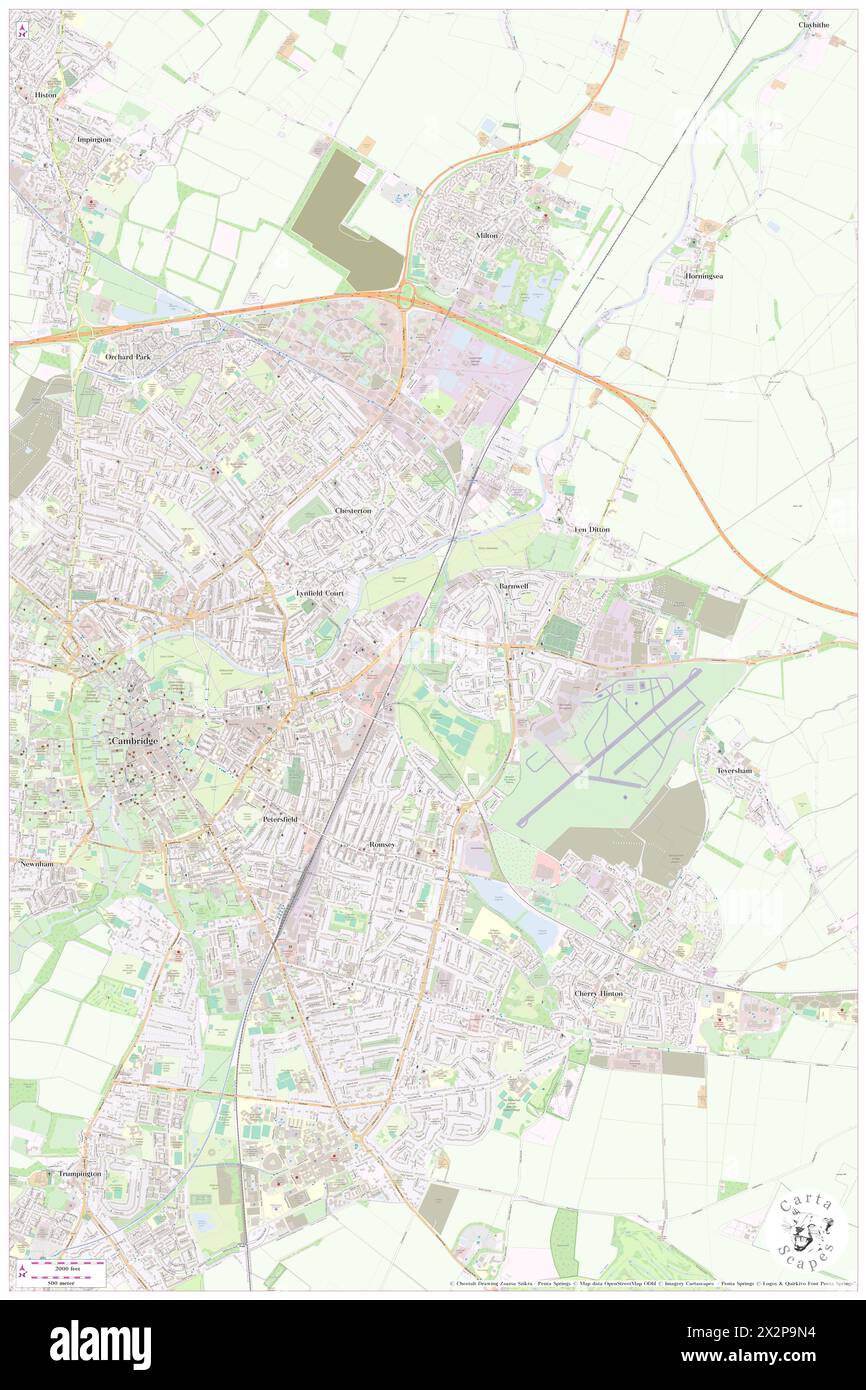 Uk Map Abbess Roding Abbey Stadium, Cambridgeshire, GB, United Kingdom, England, N 52 12' 43 ...