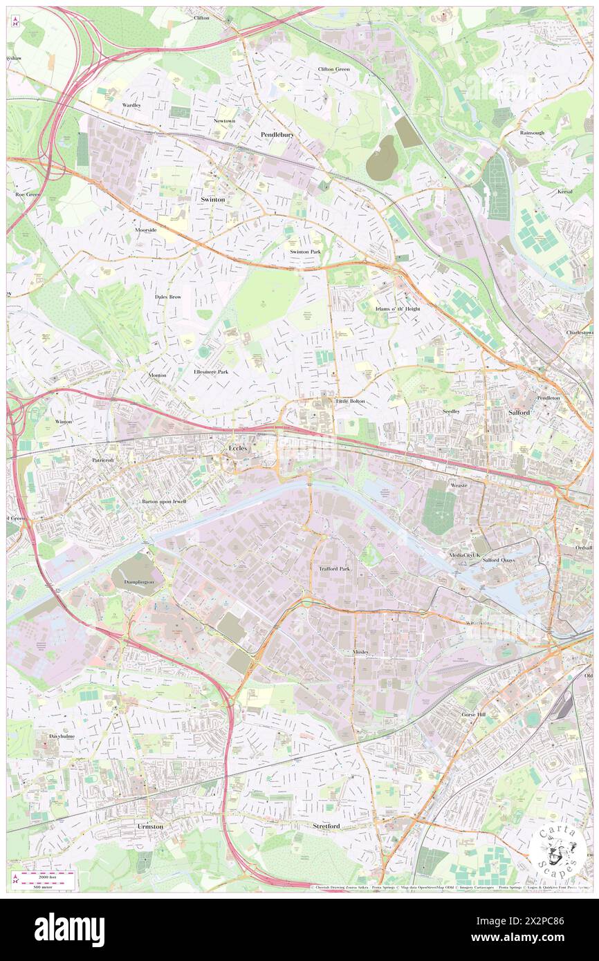 Ladywell, City and Borough of Salford, GB, United Kingdom, England, N 53 29' 2'', S 2 19' 36'', map, Cartascapes Map published in 2024. Explore Cartascapes, a map revealing Earth's diverse landscapes, cultures, and ecosystems. Journey through time and space, discovering the interconnectedness of our planet's past, present, and future. Stock Photo