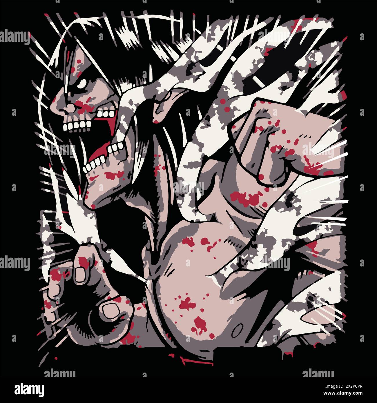 Attack on titan design anime vector illustration Stock Vector Image ...