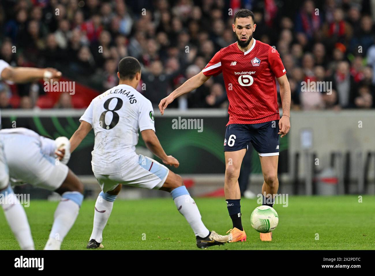 Nabil Bentaleb (6) of Lille pictured during the Uefa Conference League ...