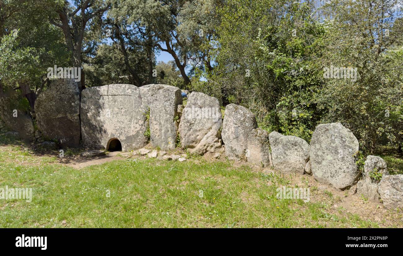 Tomb of the Giants of Pascaredda in Calangianus in northern Sardinia Stock Photo