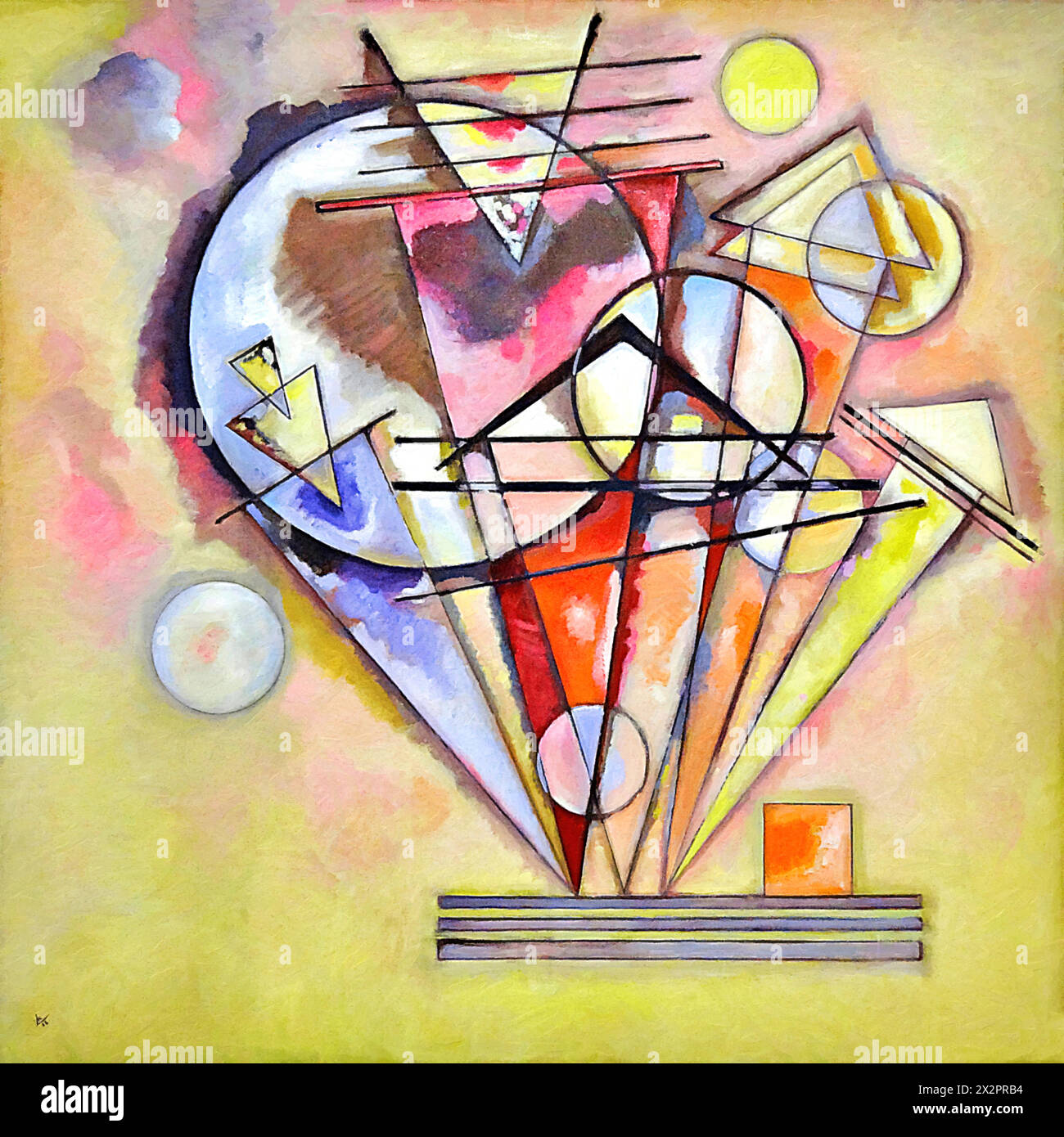 On the points, 1928 (Painting) by Artist Kandinsky, Wassily (1866-1944) Russian. Stock Vector