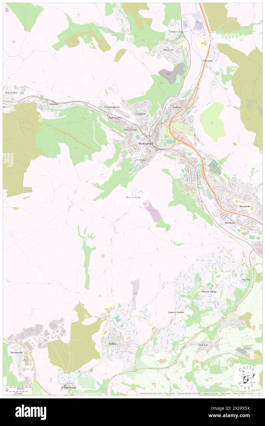 Pen-y-coedcae, Rhondda Cynon Taf, GB, United Kingdom, Wales, N 51 35' 11'', S 3 21' 0'', map, Cartascapes Map published in 2024. Explore Cartascapes, a map revealing Earth's diverse landscapes, cultures, and ecosystems. Journey through time and space, discovering the interconnectedness of our planet's past, present, and future. Stock Photo