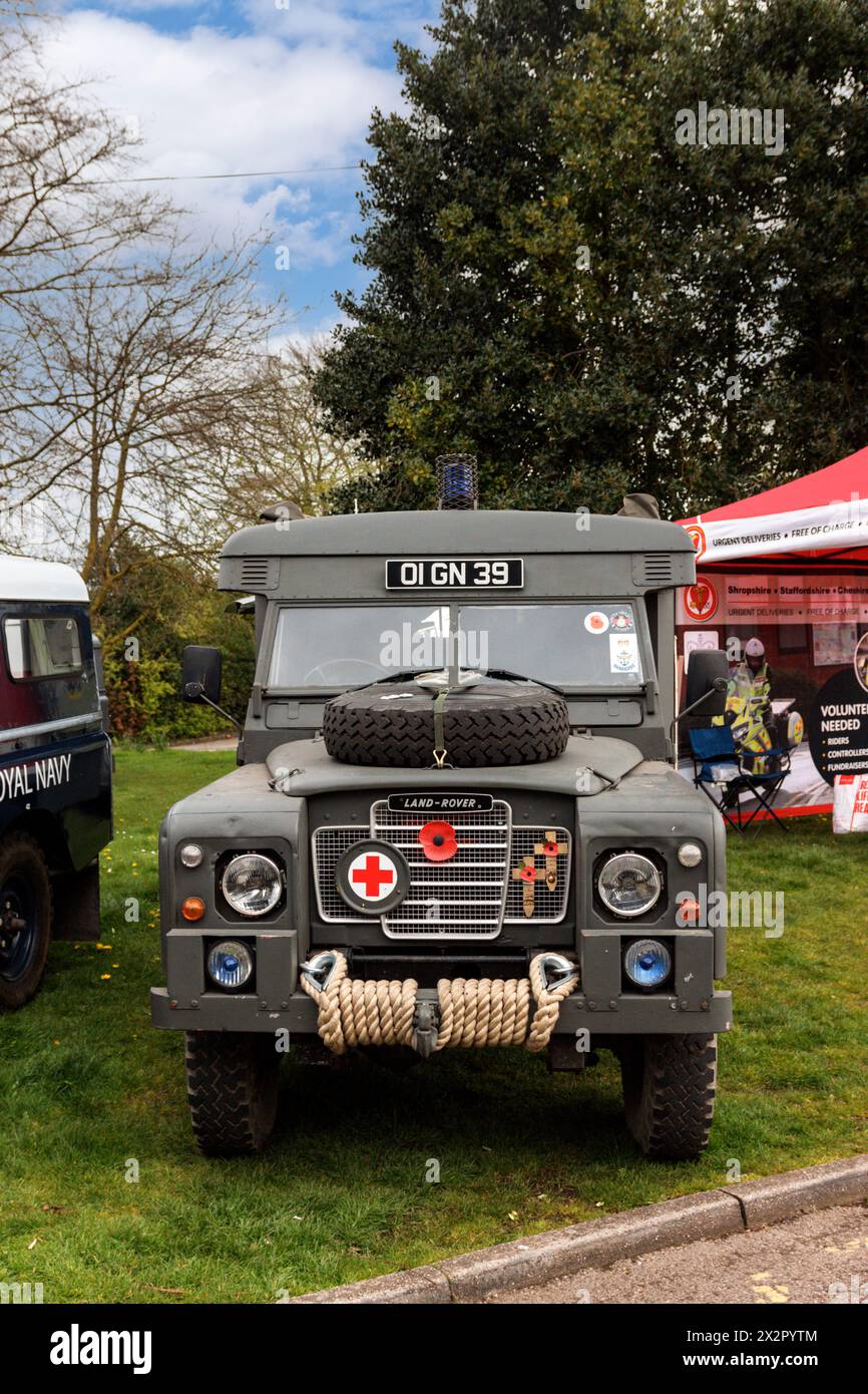 Land Rover military ambulance. Sandbach Transport Festival 2024. Stock Photo