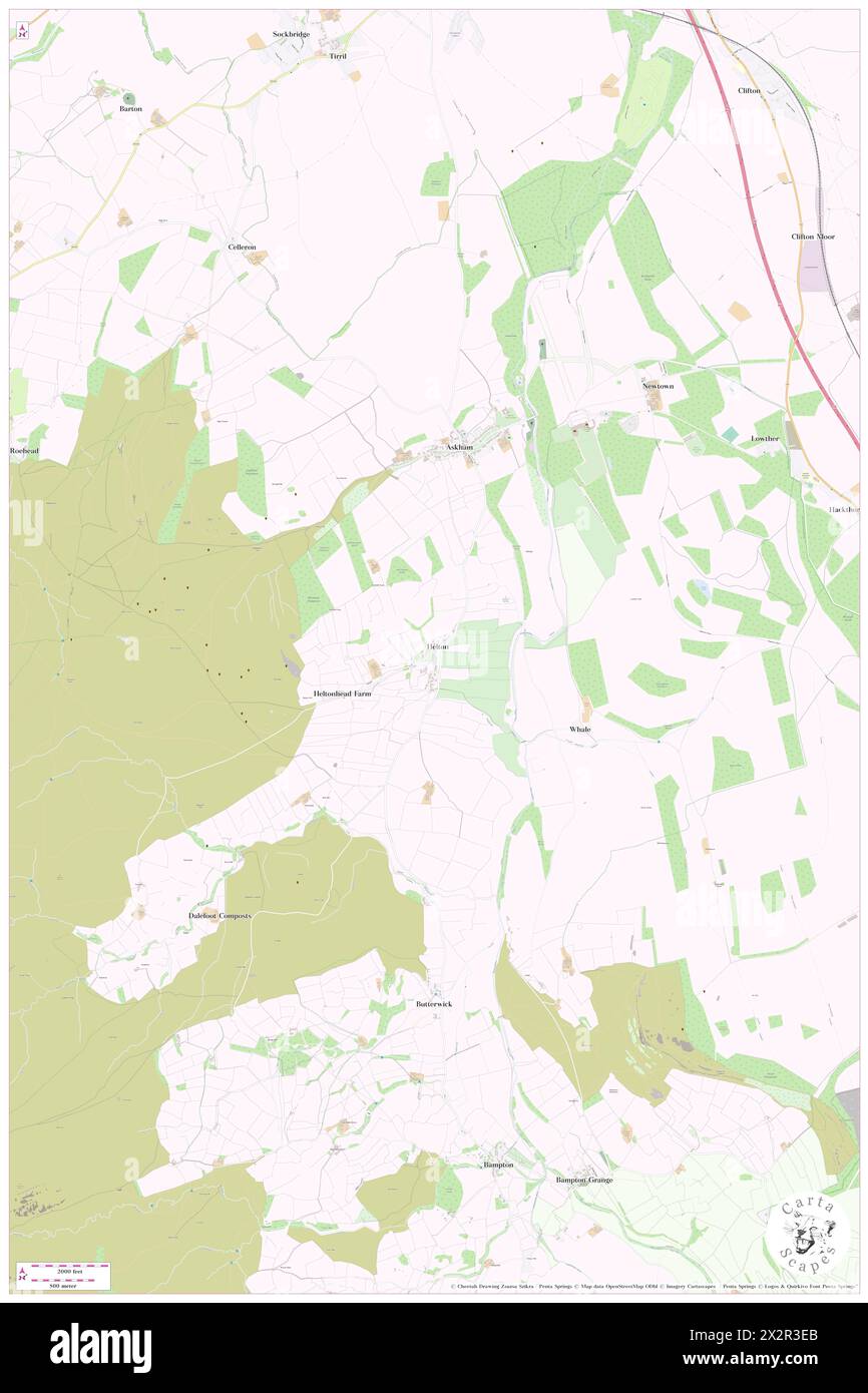 Helton, Cumbria, GB, United Kingdom, England, N 54 35' 30'', S 2 45' 32'', map, Cartascapes Map published in 2024. Explore Cartascapes, a map revealing Earth's diverse landscapes, cultures, and ecosystems. Journey through time and space, discovering the interconnectedness of our planet's past, present, and future. Stock Photo