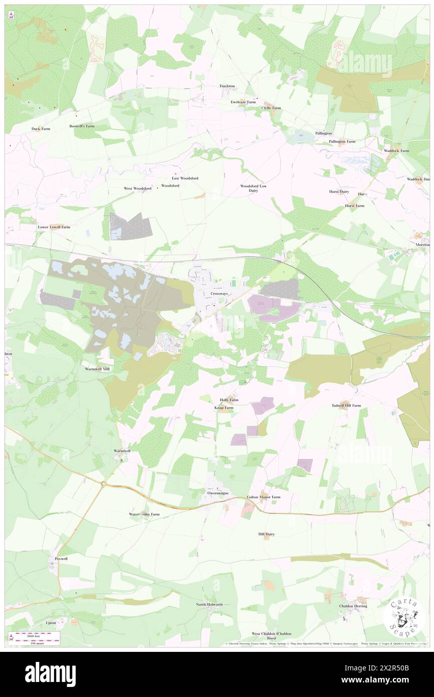 Crossways, Dorset, GB, United Kingdom, England, N 50 41' 39'', S 2 19' 44'', map, Cartascapes