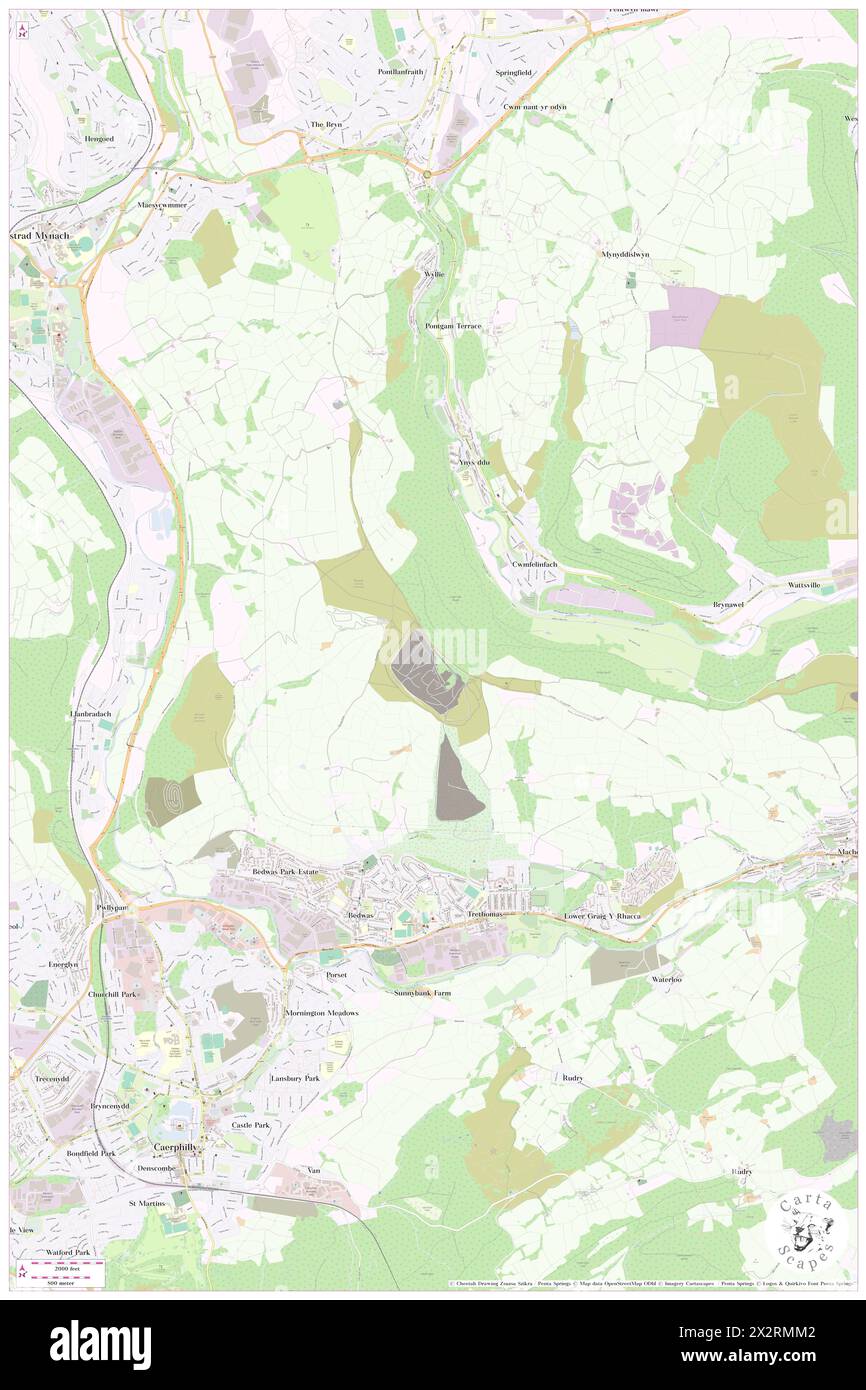 Mynydd y Grug, Caerphilly County Borough, GB, United Kingdom, Wales, N 51 36' 40'', S 3 11' 24'', map, Cartascapes Map published in 2024. Explore Cartascapes, a map revealing Earth's diverse landscapes, cultures, and ecosystems. Journey through time and space, discovering the interconnectedness of our planet's past, present, and future. Stock Photo