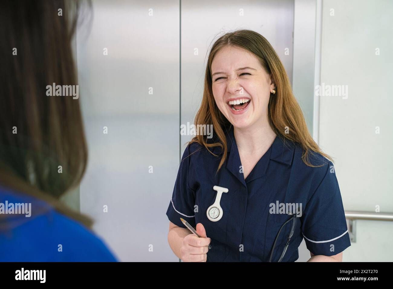Talking with nurse hi-res stock photography and images - Alamy