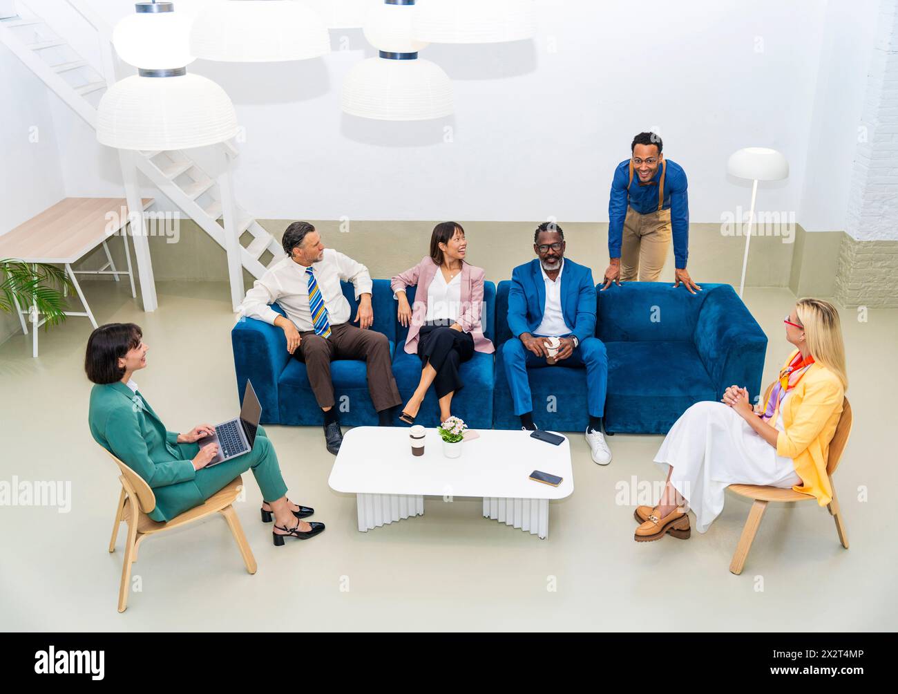 Multi-ethnic corporate business team at office Stock Photo