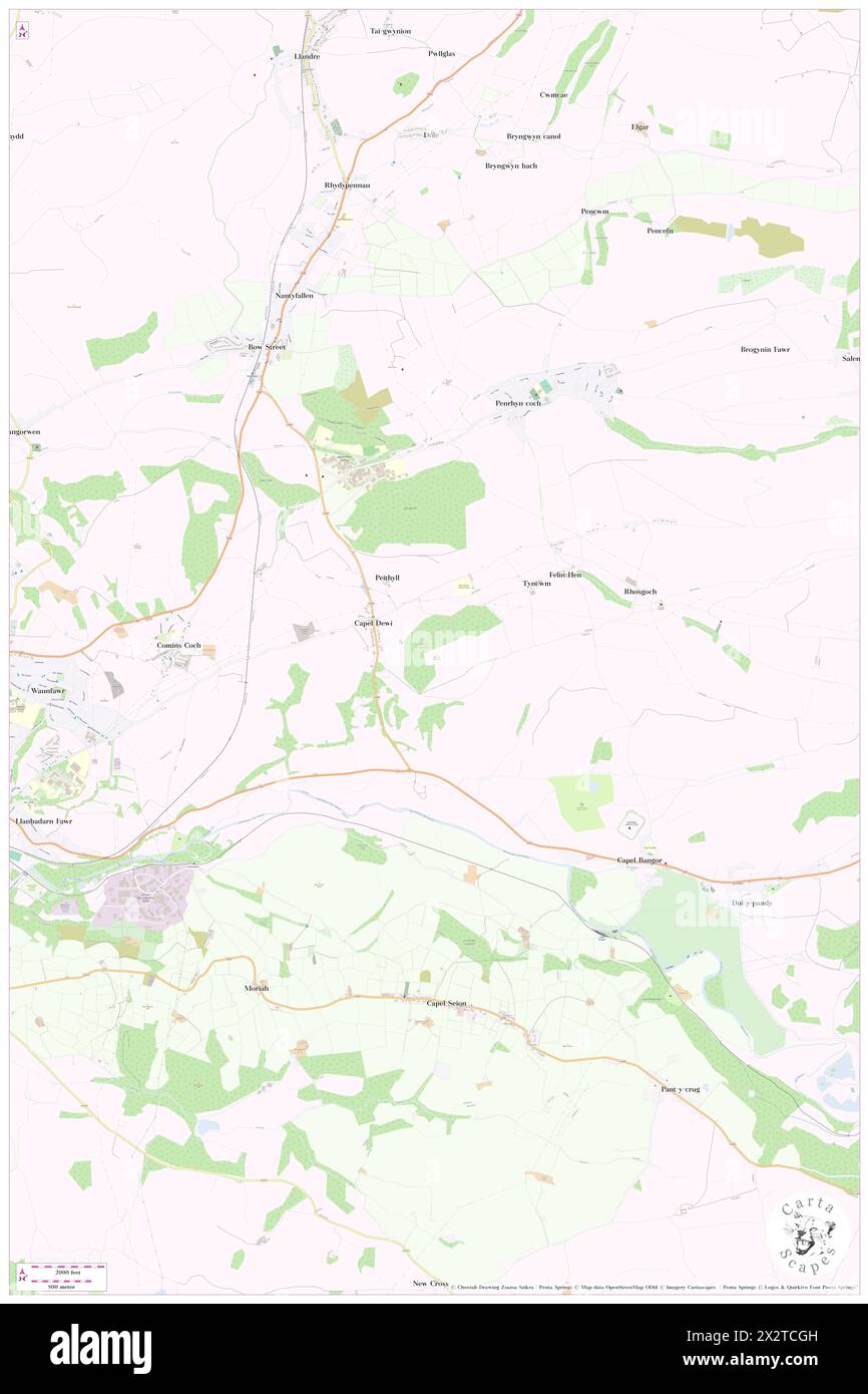 Banc y Gwmryn, County of Ceredigion, GB, United Kingdom, Wales, N 52 25' 11'', S 4 0' 31'', map, Cartascapes Map published in 2024. Explore Cartascapes, a map revealing Earth's diverse landscapes, cultures, and ecosystems. Journey through time and space, discovering the interconnectedness of our planet's past, present, and future. Stock Photo