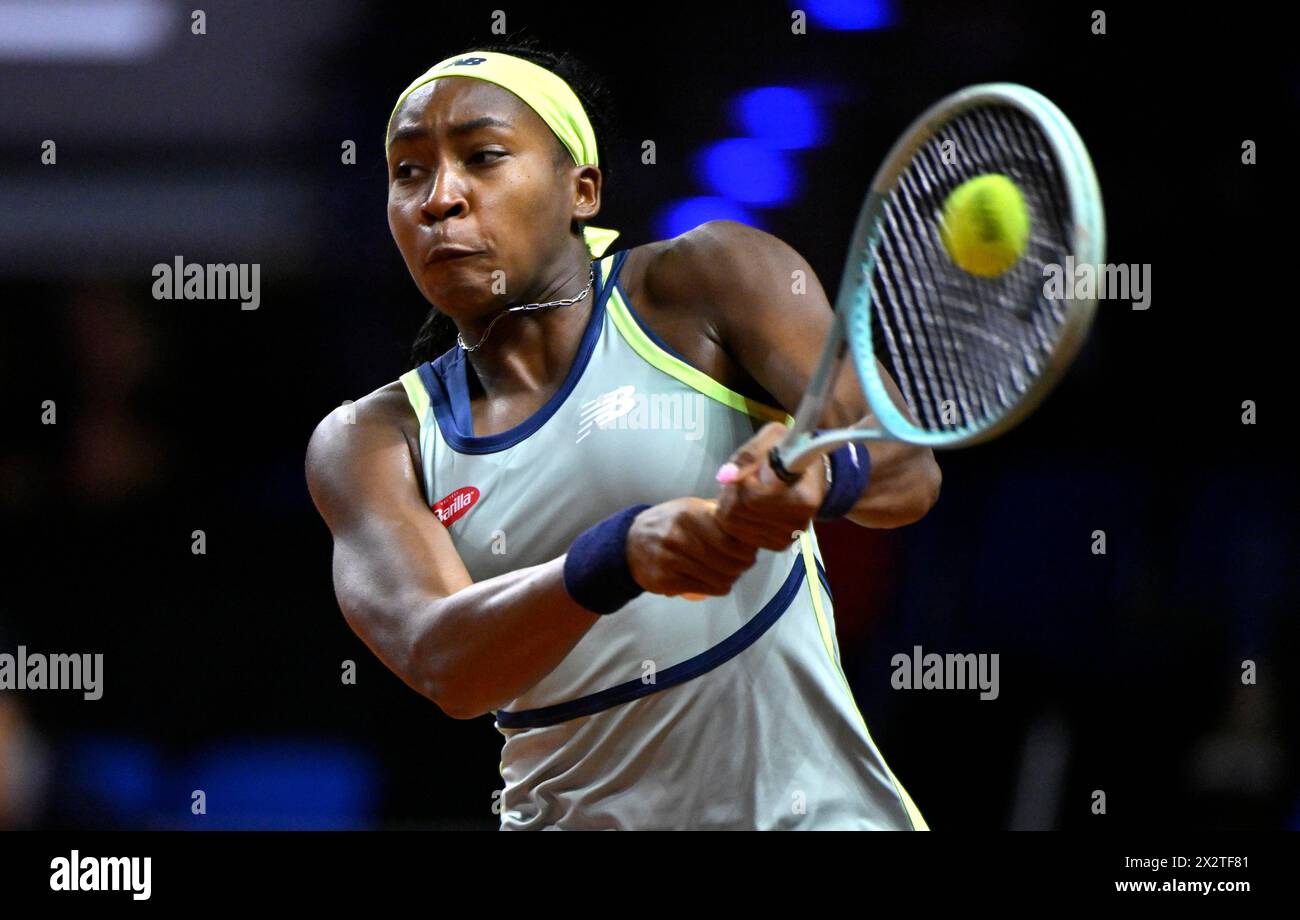 Coco Gauff USA action, tennis, Porsche Cup 2024, Porsche Arena