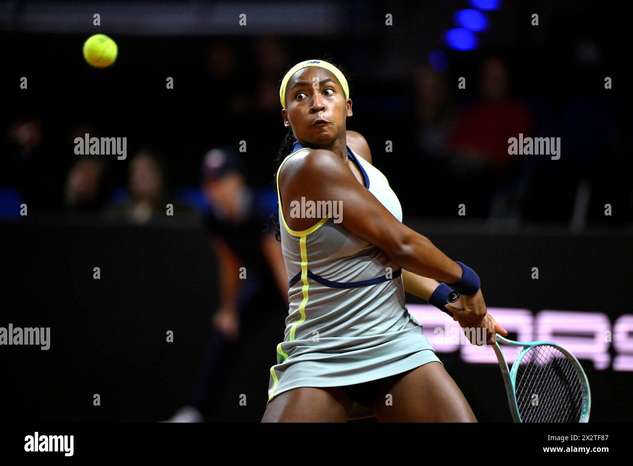 Coco Gauff USA action, tennis, Porsche Cup 2024, Porsche Arena