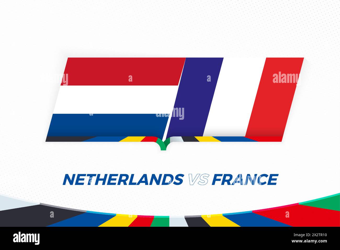 Netherlands Vs France In Football Competition, Group D. Versus Icon On 