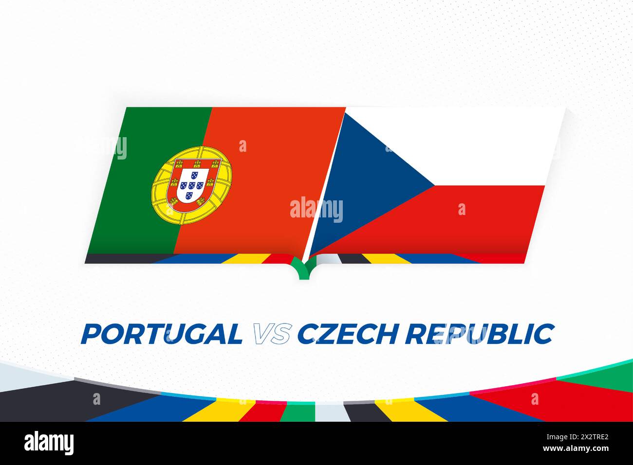 Portugal vs Czech Republic in Football Competition, Group F. Versus