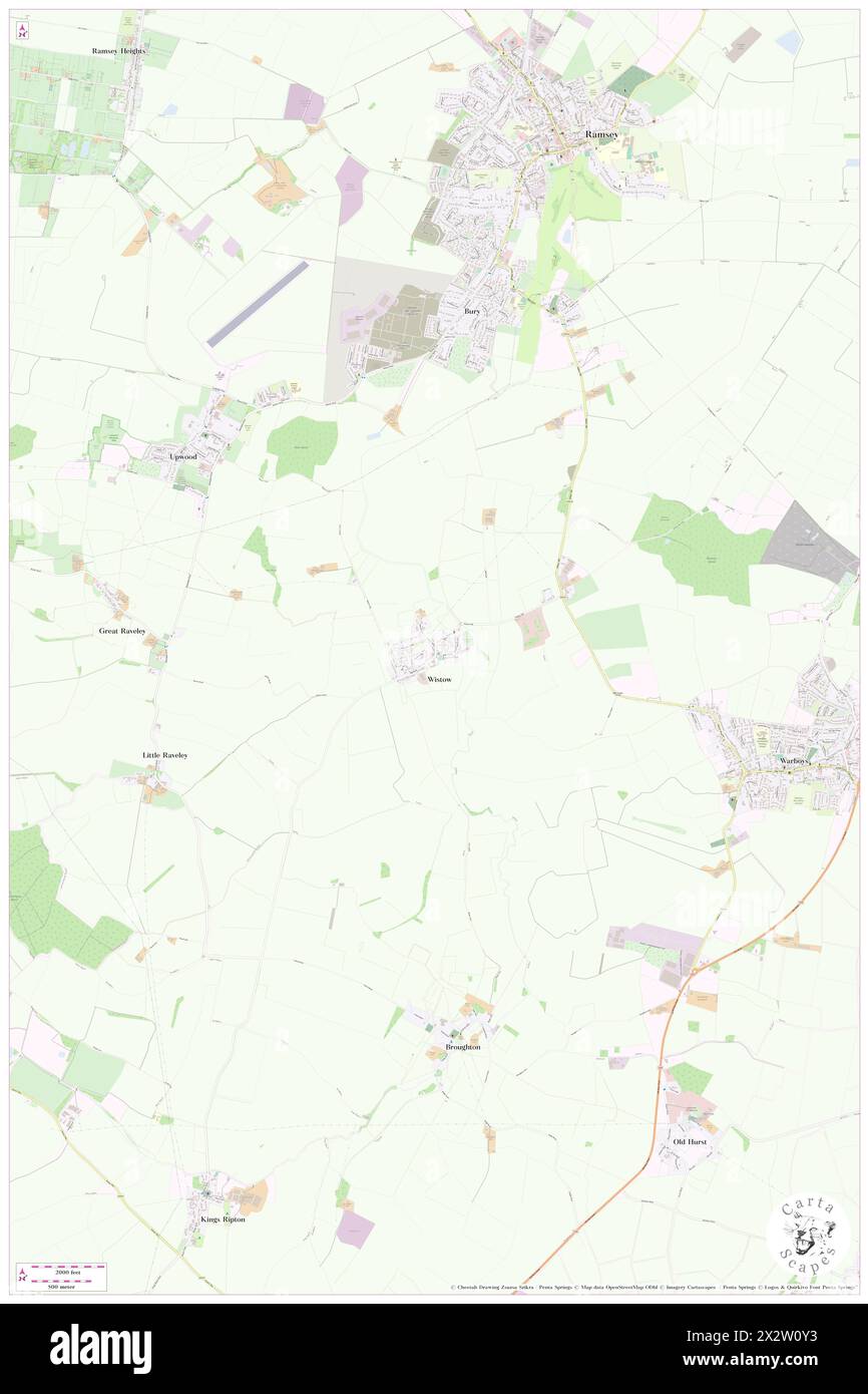 Wistow, Cambridgeshire, GB, United Kingdom, England, N 52 24' 43'', S 0 7' 19'', map, Cartascapes Map published in 2024. Explore Cartascapes, a map revealing Earth's diverse landscapes, cultures, and ecosystems. Journey through time and space, discovering the interconnectedness of our planet's past, present, and future. Stock Photo