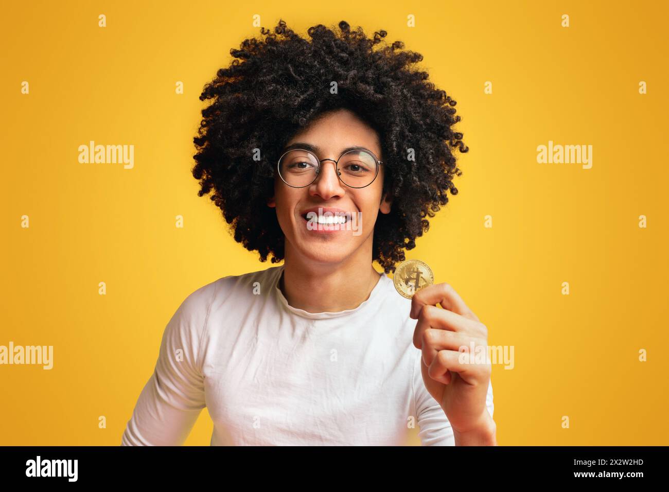 Cheerful black millennial guy hi-res stock photography and images - Alamy