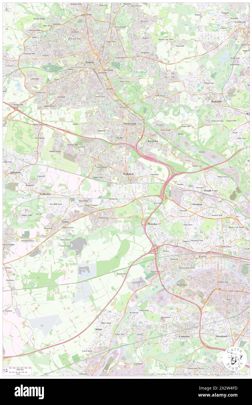 Walkden, City and Borough of Salford, GB, United Kingdom, England, N 53 31' 0'', S 2 23' 59'', map, Cartascapes Map published in 2024. Explore Cartascapes, a map revealing Earth's diverse landscapes, cultures, and ecosystems. Journey through time and space, discovering the interconnectedness of our planet's past, present, and future. Stock Photo