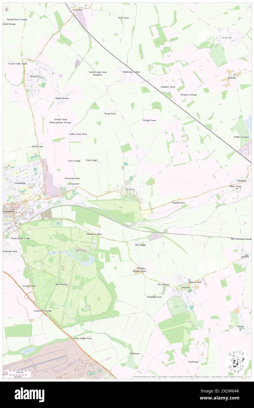 Uffington, Lincolnshire, GB, United Kingdom, England, N 52 39' 25'', S 0 25' 56'', map, Cartascapes Map published in 2024. Explore Cartascapes, a map revealing Earth's diverse landscapes, cultures, and ecosystems. Journey through time and space, discovering the interconnectedness of our planet's past, present, and future. Stock Photo